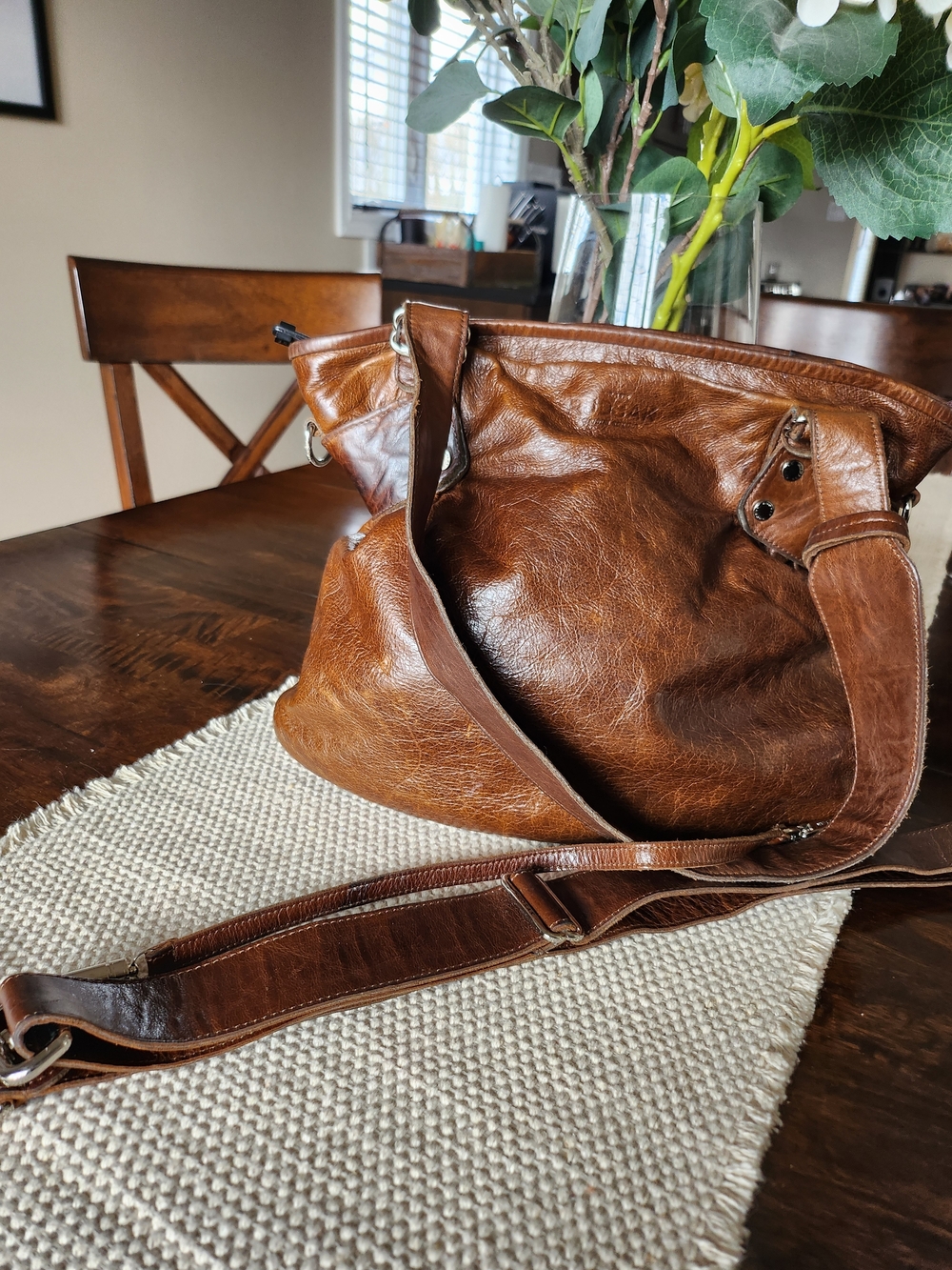 RUDSAK Brown Leather Hobo Bag